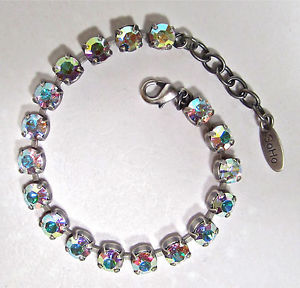 【送料無料】イタリアン　ブレスレット　ブレスレットsoho bracciale cristalli lucidata 6mm ss29 crystal aurore boreale arcobaleno