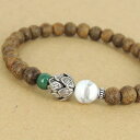 【送料無料】イタリアン ブレスレット マラカイトホワイトブレスレットスターリングシルバーマdorato agarwood malachite howlite bianca bracciale argento sterling loto mala