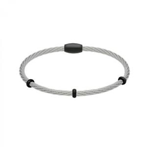 イタリアン　ブレスレット　メタルブレスレットクロスサイズステンレススチールブラックbracciale rigido uomo morellato cross sahu05 misura s acciaio inossidabile nero