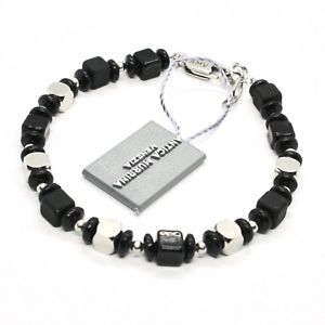 【送料無料】イタリアン　ブレスレット　カフヴェネツィアムラノガラスbracciale antica murrina venezia uomo man con vetro di murano nero br806a14