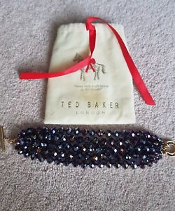 【送料無料】イタリアン　ブレスレット　テッドベーカービーズブレスレットクリスマス* nuovo ted baker splendido nero glitzy perline braccialetto * l k ** natale **