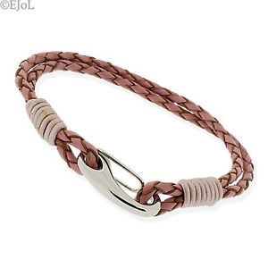 【送料無料】イタリアン ブレスレット ピンクボーラスヨーロッパペンダントブレスレットrosa originale intreccio bolo pelle braccialetti con ciondoli europei