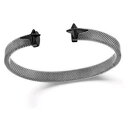 【送料無料】イタリアン ブレスレット カフスチールメッシュkulto bracciale mesh acciaio silver espandibile kkman42(4)