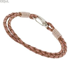 【送料無料】イタリアン ブレスレット ピンクボーラスヨーロッパペンダントブレスレットrosa originale intreccio bolo pelle braccialetti con ciondoli europei
