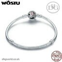 【送料無料】イタリアン ブレスレット スターリングシルバーテーマカフwostu 925 argento sterling cherry blossom a tema donna braccialezirconi