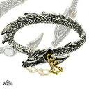 【送料無料】イタリアン ブレスレット ゴシックスネークドラゴンブレスレットautentico ufficiale amp; alchemy gothic alternative serpente drago esca braccialetto