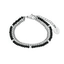 【送料無料】イタリアン　ブレスレット　オリバーステンレススチールブラックシルバーカフs oliver jewel bracciale da donna armkette in acciaio inox nero argento 2018347