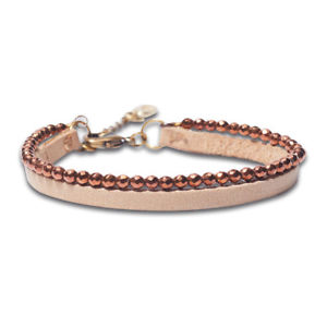 【送料無料】イタリアン　ブレスレット　ヌーサブレスレットロマンスヘマタイトレザーストラップサイズnoosa braccialetto donna crudo romance ematite pelle cinturino taglia unica