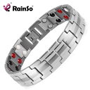 【送料無料】イタリアン ブレスレット シルバーブレスレットチタンブレスレットbraccialetto magnetico in titanio per gli uomini braccialetti dargento colore(4)