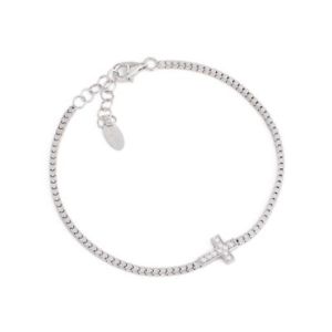 ̵ۥꥢ󡡥֥쥹åȡե󥷥Сǥƥ˥bracciale amen bcrb modello tennis in argento 925 con croce zirconata