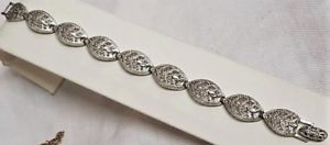 【送料無料】イタリアン　ブレスレット　ビンテージブレスレットアルジェントbijou vintage bracelet maille filigran mtal couleur argent t19