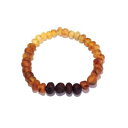 【送料無料】イタリアン ブレスレット シェードサンバルトブレスレットストレッチadulto sole sfumati raw rainbow baltico ambra braccialetto stretch