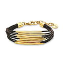 イタリアン　ブレスレット　ステンレススチールゴールドオリバージュエルカフs oliver jewel bracciale da donna in pelle acciaio inox ip oro so11631 507929