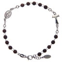 【送料無料】イタリアン ブレスレット ブレスレットアーメンタウシルバーブラウンbracciale rosario amen tau argento 925 legno marrone