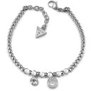 【送料無料】イタリアン　ブレスレット　スチールボールブレスレットペンダントguess jewels bracciale in acciaio a sfere con ciondoli ubb28052s nuovo