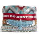 ヒパネマ 【送料無料】イタリアン　ブレスレット　マルチメンフィスヌフnuova inserzionebracelet bresilien multi liens *hipanema* memphis taille m 18cm neuf