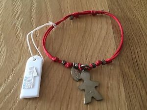 【送料無料】イタリアン　ブレスレット　デプラタロータスシルバーブレスレットレッドボックスpulsera de plata lotus silver bracelet con cuerda roja red with box