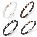 【送料無料】イタリアン ブレスレット カフアーメンシルバークロスbracciale pelle intrecciata amen colori vari con croce zirconata in argento 925(4)
