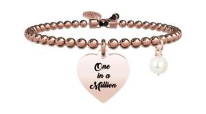 ̵ۥꥢ󡡥֥쥹åȡ֥쥹åȥХkidult bracciali acciaio pvd rose love cuore one in a million 731429