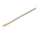 【送料無料】イタリアン ブレスレット スターリングシルバーピンクテニスdonna argento sterling 925 placcato oro rosa, trasparente tennis(4)