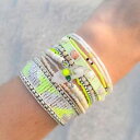 ヒパネマ 【送料無料】イタリアン　ブレスレット　マルチ※※リモンヌフnuova inserzionebracelet bresilien multirangs *hipanema* modele limon taille l 19cm neuf