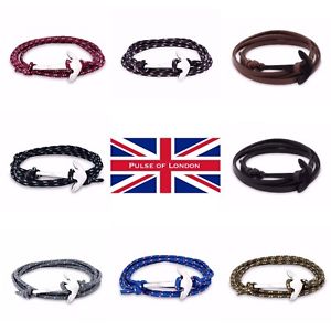 【送料無料】イタリアン　ブレスレット　ロンドンパルスロープブレスレットpulse of london classic nautico ancora braccialetto corda uomo donna * uk venditore *