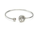 【送料無料】イタリアン ブレスレット ブレスレットデヴィbc3033e bracelet jonc ouvert acier argent avec cercle strass arbre de vie