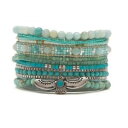 【送料無料】イタリアン ブレスレット ブレスレットマルチコレクションアクアbracelet multiliens *hipanema* collection aqua taille m 17cm
