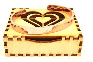 【送料無料】イタリアン　ブレスレット　ブレスレットボックスbracciale in rame per lartrite con 6 magneti in splendida confezione regalo in legno scb196b