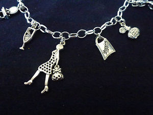 【送料無料】イタリアン　ブレスレット　ブレスレットファンキーモダンガールペンダントnuova inserzione* lavorato a mano argento placcato bracciale con charm con funky moderno ragazza cio