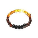 【送料無料】イタリアン　ブレスレット　オレンジイギリスバルトストレッチブレスレットlove ambra x adulti arcobaleno luminoso misto baltic amber stretch bracciale con sede nel regno unit