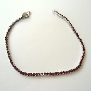 【送料無料】イタリアン　ブレスレット　テニスブレスレットシルバールビーbracciale tennis sottile uomo donna c argento con rubini rossi 19 cm 150 m