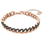 【送料無料】イタリアン　ブレスレット　スワロフスキーレーンピンクゴールドpulsera swarovski lane 5414993 negro bao oro rosa