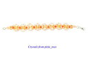 【送料無料】イタリアン ブレスレット ビーズビーズオレンジデザインブレスレットbracciale con perline carino, arancio giallo bianco con perline fatto a mano design grazioso