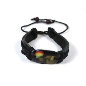 【送料無料】イタリアン　ブレスレット　カフジャマイカヒッピーボブレゲエブレスレットrasta pelle polso polsino jamaica one love bracciale da hippy bob reggae irie