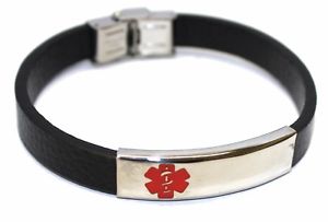 ̵ۥꥢ󡡥֥쥹åȡॴॢץ륢ǥƥƥ顼ȥ֥쥹åpersonalizzato inciso uomo gomma amp; acciaio identit allerta medica bracciale