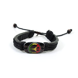 【送料無料】イタリアン　ブレスレット　カフジャマイカヒッピーボブレゲエブレスレットrasta pelle polso polsino jamaica one love bracciale da hippy bob reggae irie