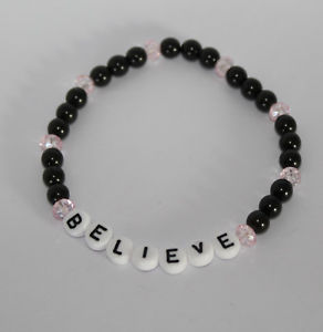 イタリアン　ブレスレット　ブレスレットビーズブレスレットカスタムピンクハンドメイドbracciale perle bracciale con nome desiderio personalizzato * rosa * handmade nuovo