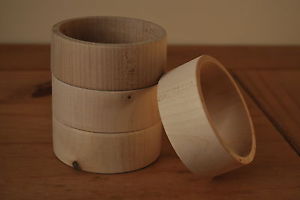 【送料無料】イタリアン　ブレスレット　フラットウッドブレスレットset 4 in legno piatto braccialetti altezza 3 cm per decoupage