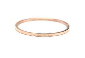 【送料無料】イタリアン　ブレスレット　ブレスレットフィンローズメッセージbc2604f bracelet jonc fin acier or rose avec message un bisou tout doux