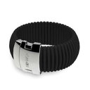 【送料無料】イタリアン ブレスレット ヒップホップブレスレットアイコンブラックシリコーンシックファッションオリジナルhip hop bracciale donna icon hj0075 silicone nero fashion chic originale nuovo