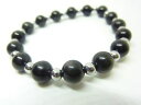 【送料無料】イタリアン　ブレスレット　ブレスレットヘマタイトヘブンリーbracelet protection hematite,obsidienne oeil celeste perles rondes 84 mm