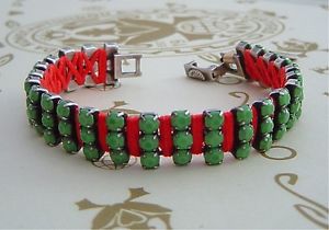 イタリアン　ブレスレット　カフアンティークシルバーsplendido bracciale konplott africanica green redantique silver