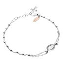 【送料無料】イタリアン　ブレスレット　カフシルバークロススワロフスキーbracciale montenapoleone bagutta mb007 argento 925 rosario croce swarovski