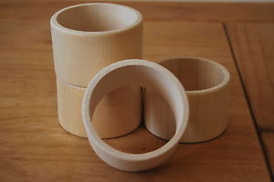 【送料無料】イタリアン　ブレスレット　フラットウッドブレスレットset 4 in legno piatto braccialetti altezza 5 cm per decoupage
