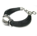 【送料無料】イタリアン ブレスレット カフブラックマットパールシルバーシルバーブレスレットnuovo 18cm3cm 30reihig bracciale nero perla opaco argento perle bracciale argento