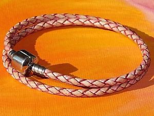 【送料無料】イタリアン　ブレスレット　ローザアンティダブルスキンラップブレスレットベイアートrosa antico doppiowrap in pelle amp; acciaio europeo bracciale con charmlyme bay art