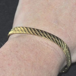 【送料無料】イタリアン　ブレスレット　ブレスレットプレートbracelet de couleur or belle maille plate 20cm bijou