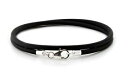 【送料無料】イタリアン　ブレスレット　ゴムブレスレットブレスレットda uomodonna 3mm bracciale in gommachiusura argento sterlingdoppio avvolto braccialetto