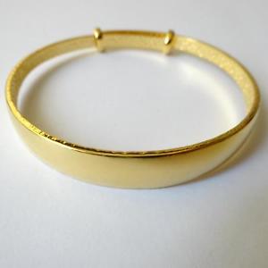 【送料無料】イタリアン　ブレスレット　カフリジッドカラーゴールドbracciale donna rigido degrade colore oro 19 cm 83 aa